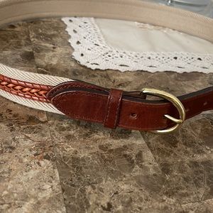 Leather belt brown and beige Medium 39”